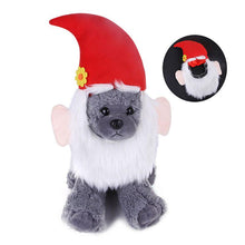 Load image into Gallery viewer, Pet Christmas Hat with Beard Halloween Dog Cat Funny Cosplay Costume Xmas Cap
