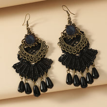 Load image into Gallery viewer, Black Lace Earrings Earrings Antique Ornament

