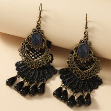 Load image into Gallery viewer, Black Lace Earrings Earrings Antique Ornament
