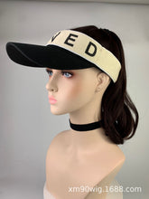 Load image into Gallery viewer, Summer Topless Hat Hat Wig Integrated Female Net Red Corn Curler High Ponytail Wig Short Curly Hair Head Cover

