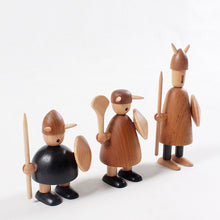 Load image into Gallery viewer, Wooden Soldier Decoration Three Vikings Combination Decoration Home Decoration Study Domestic Ornaments
