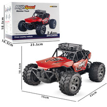 Load image into Gallery viewer, Children's Alloy Four-Way 2.4G Wireless Remote Control off-Road Rock Crawler 1: 18usb Charging Boy Toy Car
