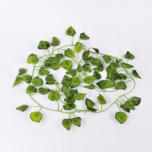 Load image into Gallery viewer, 210cm Artificial Plants Fake Ivy Vines Silk Green Artificial Leaves Liana For Decoration Wedding Party Home Decor Wall Hanging
