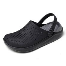 Load image into Gallery viewer, Men's Sandals Pump Beach Shoes Couple Sandals Summer Keqi Plaid Hole Shoes
