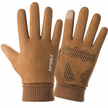 Load image into Gallery viewer, Winter Suede Gloves Men's Warm with Velvet Touch Screen Thickened Deerskin Gloves
