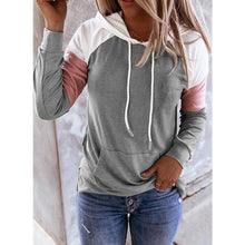 Load image into Gallery viewer, Autumn and Winter New Women's Casual Long-Sleeved Loose Casual Color Stitching Hoodie Women
