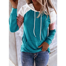 Load image into Gallery viewer, Autumn and Winter New Women's Casual Long-Sleeved Loose Casual Color Stitching Hoodie Women
