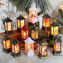 Load image into Gallery viewer, Christmas Storm Lantern Candlestick Lamp Small Night Lamp Old Snowman Decoration Small Night Lamp Desktop Decoration
