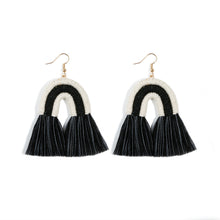 Load image into Gallery viewer, Tassel Bohemian Earrings Rainbow Hand-Woven Earrings Antique Retro Exaggerated and Personalized Earrings
