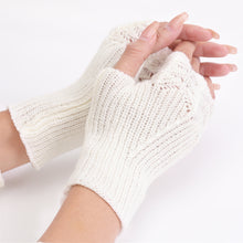 Load image into Gallery viewer, Korean Style Autumn and Winter New Girls' Fashionable All-Match Knitted Warm Half Finger Open Finger Gloves
