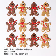 Load image into Gallery viewer, Christmas New Gingerbread Man Christmas Ornaments Christmas Snowflake Christmas DIY Snowman Pendant
