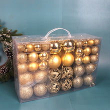 Load image into Gallery viewer, 3-6cm Set of 100 PVC Boxed Bright Matting Agent Balls Hollow out Christmas Tree Decorations Colorful Ball
