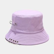 Load image into Gallery viewer, Five-Ring Pin Bucket Hat Suitable for Men and Women Foldable Basin Hat Summer Outdoor Sun Protection Sun Hat Couple Hat
