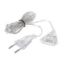 Load image into Gallery viewer, 3M EU US Power Extension Cable Plug Transparent Standard Power Extension Cord For Home Holiday Led String Light Christmas Lights
