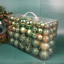 Load image into Gallery viewer, 3-6cm Set of 100 PVC Boxed Bright Matting Agent Balls Hollow out Christmas Tree Decorations Colorful Ball
