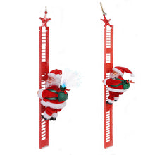 Load image into Gallery viewer, Ladder Climbing Beads Electric Music Santa Claus Red Ladder Christmas Doll Christmas Gift Decorations
