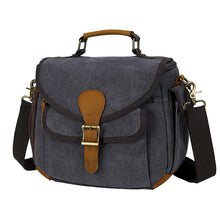 Load image into Gallery viewer, Outdoor Camera Bag Digital SLR Professional Waterproof Oil Wax Canvas Shoulder Bag
