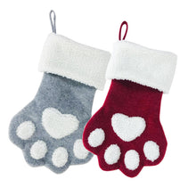 Load image into Gallery viewer, Christmas Decorations  Red Gray Pet Christmas Stockings Gift Bag Gift Bag Candy Bag
