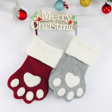 Load image into Gallery viewer, Christmas Decorations Red Gray Pet Christmas Stockings Gift Bag Gift Bag Candy Bag
