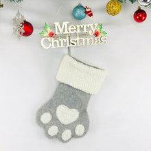 Load image into Gallery viewer, Christmas Decorations  Red Gray Pet Christmas Stockings Gift Bag Gift Bag Candy Bag
