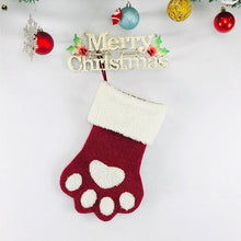 Load image into Gallery viewer, Christmas Decorations  Red Gray Pet Christmas Stockings Gift Bag Gift Bag Candy Bag
