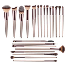Load image into Gallery viewer, 22 PCs Makeup Brushes Champagne Gold Premium Synthetic Concealers Foundation Powder Eye Shadows Makeup Brushes
