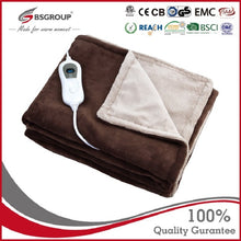 Load image into Gallery viewer, 220-240V 120W 160x120cm Soft Microplush Warmer Throw Electric Heating Thermal Blanket 220V Washable Overblanket With Europe Plug
