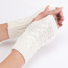Load image into Gallery viewer, Twist Fashion Gloves Korean New Knitted Wool Keep Warm Half Finger Fingerless Gloves
