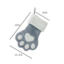 Load image into Gallery viewer, Christmas Decorations Red Gray Pet Christmas Stockings Gift Bag Gift Bag Candy Bag
