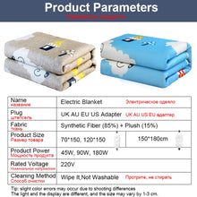 Load image into Gallery viewer, 220V Blanket Heated Electric Sheet Thicken Thermostat Electric Blankets Security Electric Heating Blanket Warm Electric Mattress
