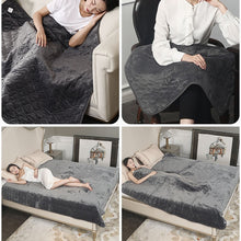Load image into Gallery viewer, 220V  Double Electric Blanket Heated Warmer Timer Body Heater Mattress Winter Bed Warmer Automatic Temperature Control Pad
