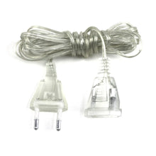 Load image into Gallery viewer, 220V Transparent Power Extension Cord EU String Wire AC Standard Switch Cable for LED String Light Christmas Lamp Decoration
