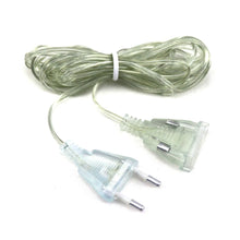 Load image into Gallery viewer, 220V Transparent Power Extension Cord EU String Wire AC Standard Switch Cable for LED String Light Christmas Lamp Decoration
