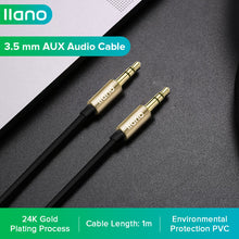 Load image into Gallery viewer, Car AUX 3.5mm Audio Cable Male to Male Microphone Audio Cable for Laptop Computer Phone Speaker Audio Power Amplifier
