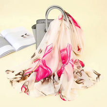 Load image into Gallery viewer, Spring and Summer New Silk Scarf Gift Silk Imitation Silk Women's Printed Imitation Mulberry Silk Beach Towel Shawl Scarf
