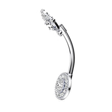Load image into Gallery viewer, Round Zircon Navel Ring Navel Stud Human Body Piercing Accessories
