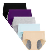 Load image into Gallery viewer, 5Pcs Plus Size XS-XXXL Leak Proof Menstrual Panties Physiological Pants Women Underwear Brathable Cotton Briefs
