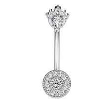 Load image into Gallery viewer, Round Zircon Navel Ring Navel Stud Human Body Piercing Accessories
