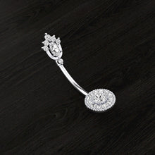 Load image into Gallery viewer, Round Zircon Navel Ring Navel Stud Human Body Piercing Accessories
