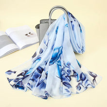 Load image into Gallery viewer, Spring and Summer New Silk Scarf Gift Silk Imitation Silk Women's Printed Imitation Mulberry Silk Beach Towel Shawl Scarf
