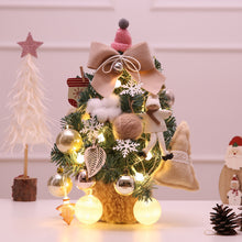 Load image into Gallery viewer, Christmas Mini Christmas Tree Ornaments 50cm Desktop Christmas Tree with Lights Golden Red Set Christmas Tree
