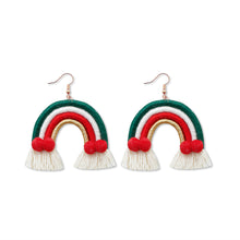 Load image into Gallery viewer, Tassel Bohemian Earrings Rainbow Hand-Woven Earrings Antique Retro Exaggerated and Personalized Earrings
