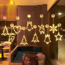 Load image into Gallery viewer, Led Sucker Lamp Christmas Tree Bell Snowflake Elk New Year Decorative String Lights Showcase
