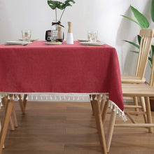 Load image into Gallery viewer, Tablecloth Linen-like Waterproof Rectangular for Household Dining Table
