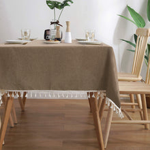 Load image into Gallery viewer, Tablecloth Linen-like Waterproof Rectangular for Household Dining Table

