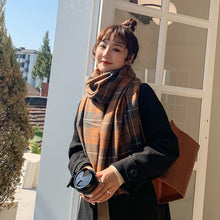 Load image into Gallery viewer, Houndstooth Scarf for Women Winter 2023 New Plaid Artificial Cashmere Scarf Thick Shawl Scarf for Women
