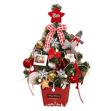 Load image into Gallery viewer, Christmas Mini Christmas Tree Ornaments 50cm Desktop Christmas Tree with Lights Golden Red Set Christmas Tree
