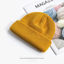 Load image into Gallery viewer, New Knitted Hat Women's Korean-Style Autumn and Winter Skullcap Men's Warm Short Beanie Hat Wool Hat
