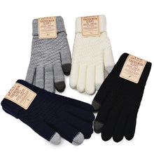 Load image into Gallery viewer, Women's Fleece Lined Padded Warm Keeping Non-Slip Couple Knitted Touch-Screen Gloves
