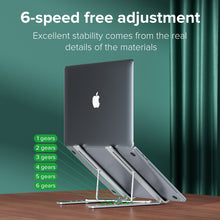 Load image into Gallery viewer, llano 6-Gear Foldable Laptop Stand Portable Aluminum Alloy Notebook Computer Holder Tablet Bracket for 11-17.3 inch Laptop
